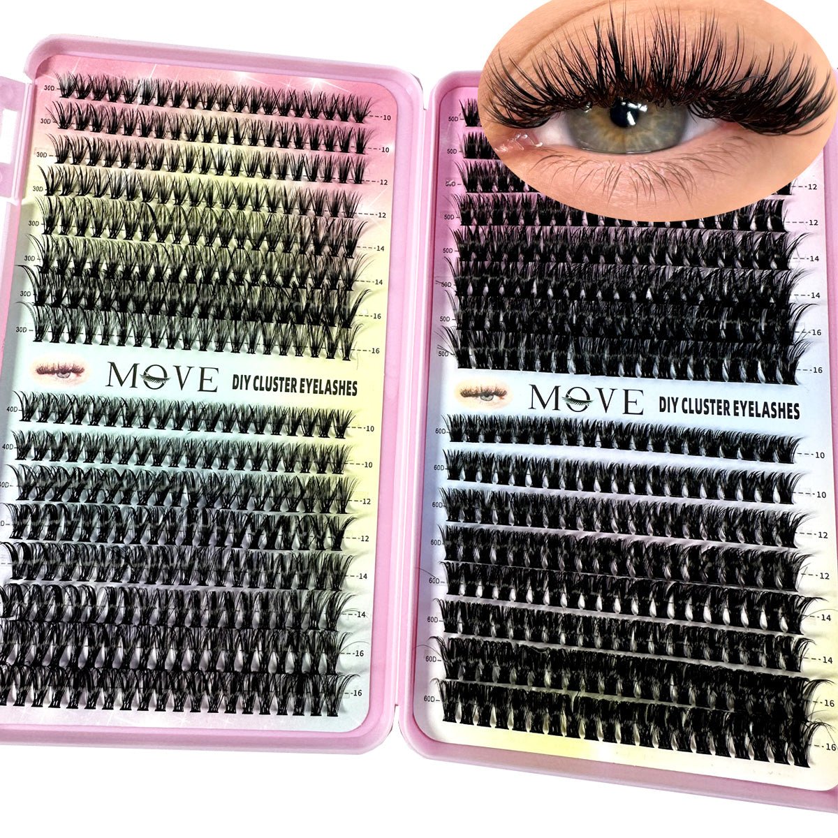 DIY Cluster Eyelash Extension Kit – Reusable, Easy Apply, Stunning Lashes - HalleBeauty